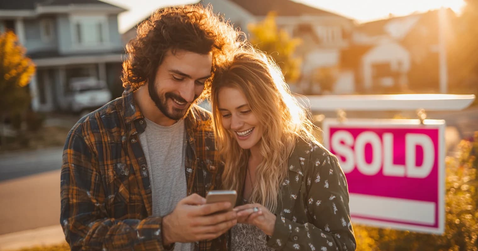 Professional real estate investors using modern tools